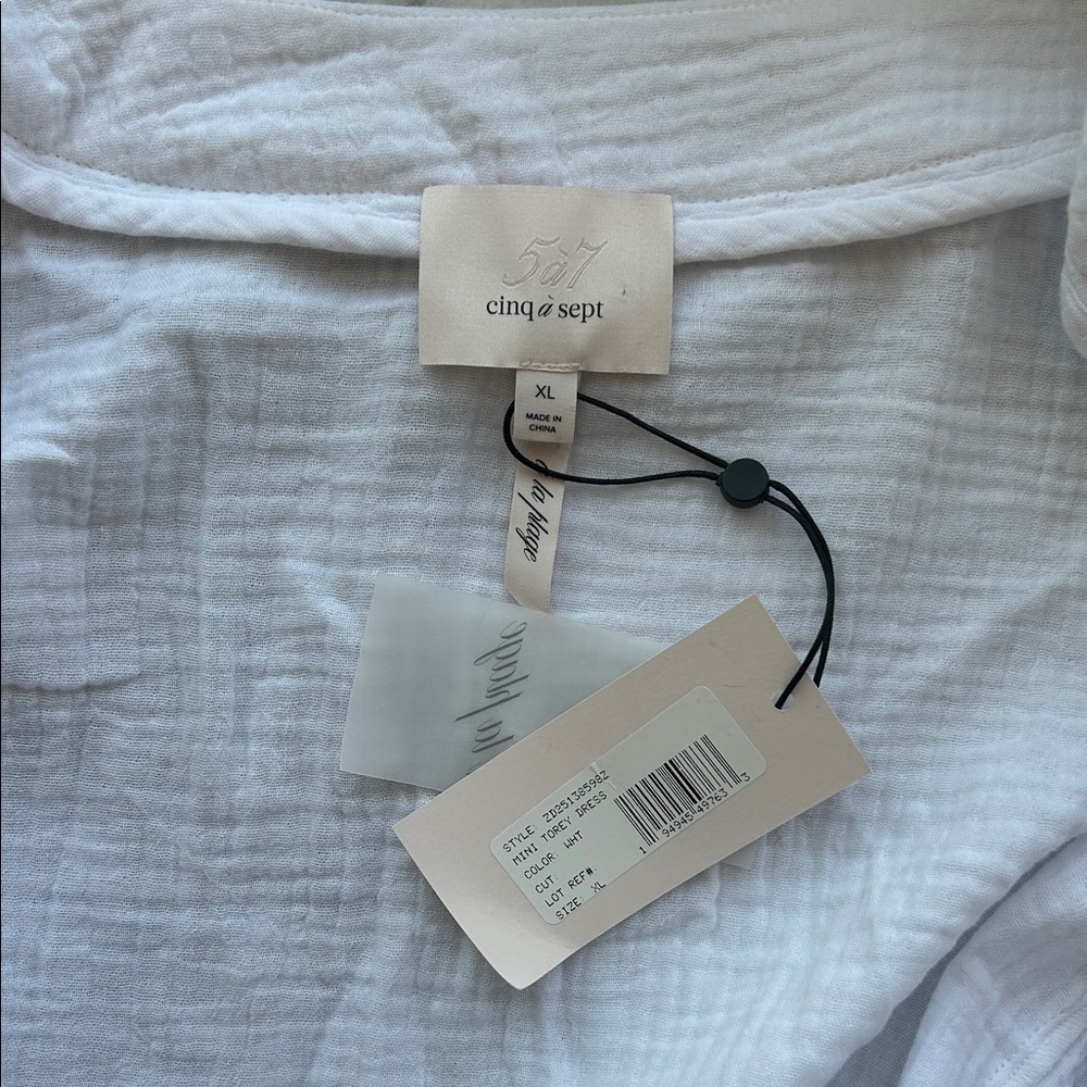 Cinq à Sept White Torey Mini Dress Cover Up | XL - Picture 4 of 7